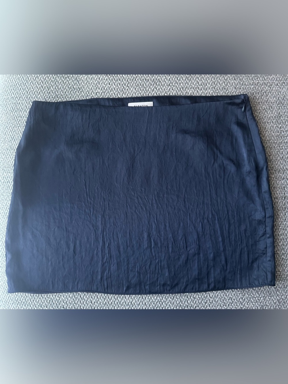 Babaton Navy Blue Satin Mini Skirt –Size 12 – Worn Once